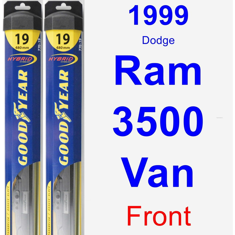 1999 Dodge Ram 3500 Van Wiper Blade Set/Kit (Front) (2 Blades) - Hybrid - Walmart.com - Walmart.com 99 Dodge Ram 1500 Wiper Blade Size