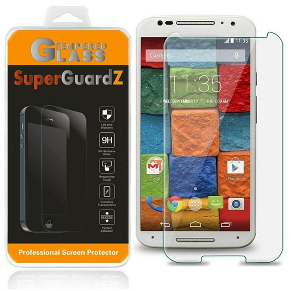 [2-Pack] For Motorola Moto X (2nd Gen, 2014 Release) - SuperGuardZ Tempered Glass Screen Protector, 9H, Anti-Scratch, Anti-Bubble, Anti-Fingerprint