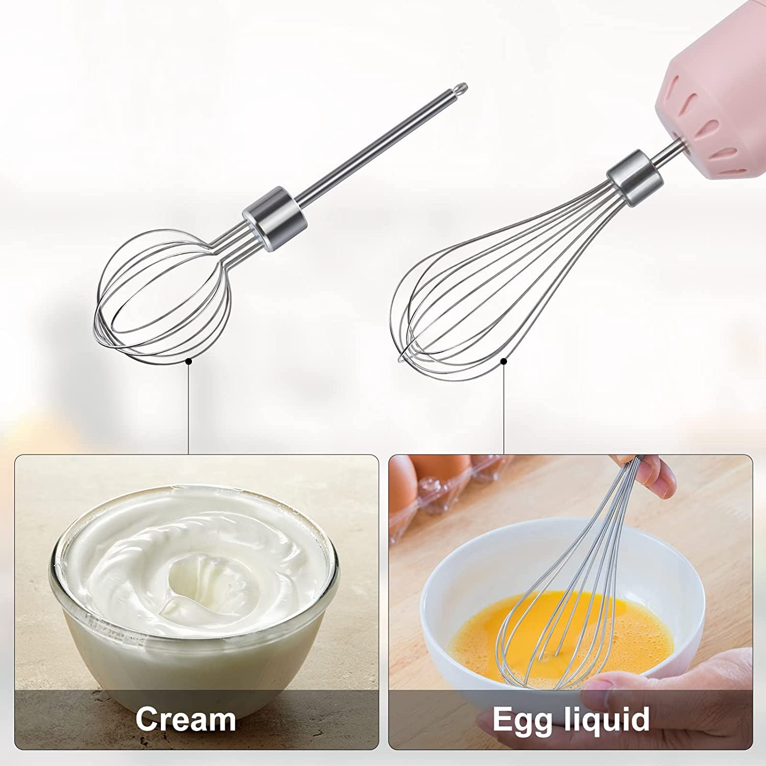 LNGOOR 3 in 1 3-Speed Electric Hand Mixer Wireless Food Chopper