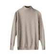 thumbnail image 4 of Inglocry Sweaters for Women 2026 Long Sleeve Crew Neck Lightweight Soft Casual Knitted Pullover Solid Color Sweater Camel XL, 4 of 6