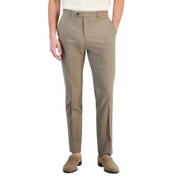 Tommy Hilfiger Mens Modern fit Dress Pants Pants 36 / 32 Beige Solid Stretch