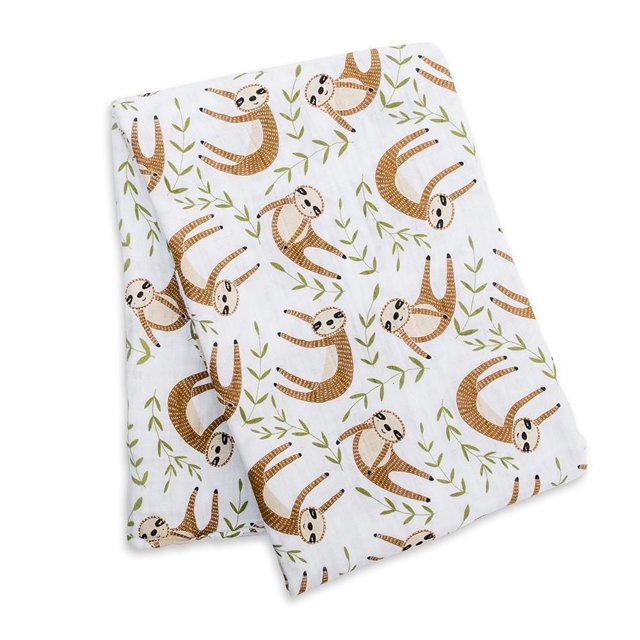 Lulujo - Baby Muslin Cotton Swaddle Blanket, Nursing/Stroller Cover