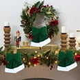 thumbnail image 4 of Christmas Tree Bow Decoration Velvet Flocked Pendant Ornament For Holiday Window And Tree Display 37 cm x 30 cm Green, 4 of 8