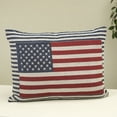 thumbnail image 3 of 23.6 in Jacquard Patriotic Flag Throw Pillow, 3 of 7