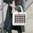 thumbnail image 7 of Yiaed Heart Black Buffalo Plaid Gingham Print Fluffy Shoulder Bag Plush Bags Women Ladies Tote Bag Fluffy White Furry Purse Handbag for Autumn and Winter, 7 of 7