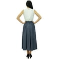 thumbnail image 5 of Bimba Skirt With Front Buttons and Pockets Smocked Elastic Waist Skirts, 5 of 9