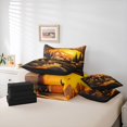 thumbnail image 6 of Manfei Sunset Mountain 7-Piece Twin Bedding,Safari Bear Bedding Comforter Set,Golden,Black Reversible, 6 of 7
