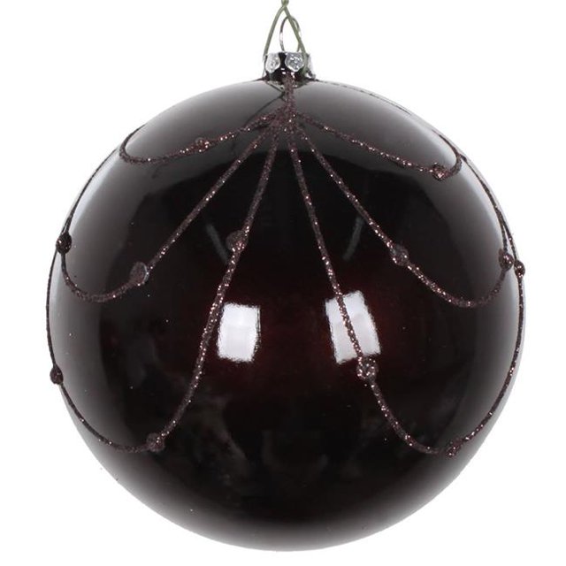 Vickerman MT194575D Rideau d'Ornement Chocolat Bonbon 4 Po. - 4 par Sac