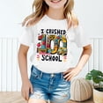 thumbnail image 2 of SGMVNU Graphic Tees for Boys Girls Kids Girls Clothes Size 14-16 Casual Short Sleeve Crewneck Print T-Shirts Summer Outfit 100 Days of School Shirts(Size 8-9 Years,White), 2 of 4