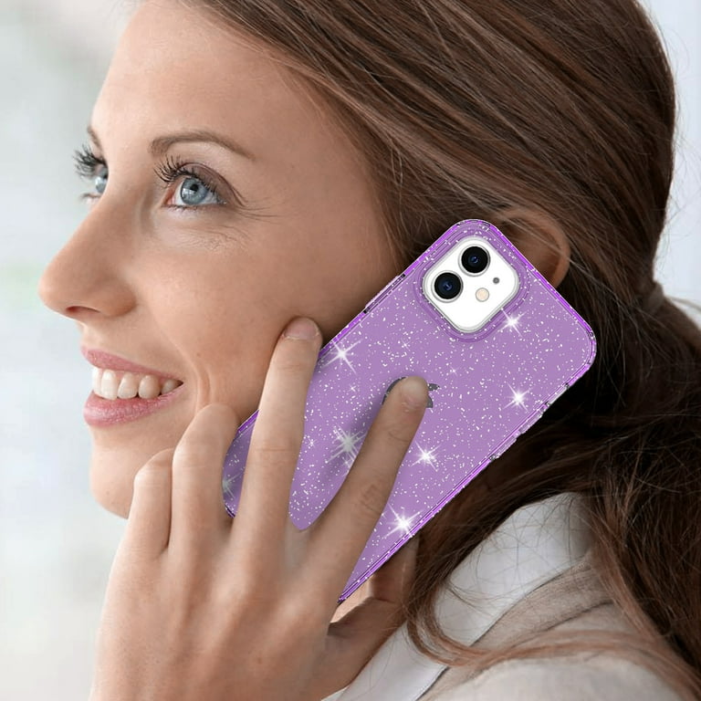 iPhone 12 mini Clear Case, Dteck Bling Glitter Transparent
