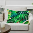 thumbnail image 2 of Watercolor Palm Leaves Pillow Covers 12x20 Inch Summer Colorful Hawaiian Tropical Plants Palm Leaf Pillows Decorative Throw Pillows Farmhouse Decorations for Home Cushion Case, 2 of 6