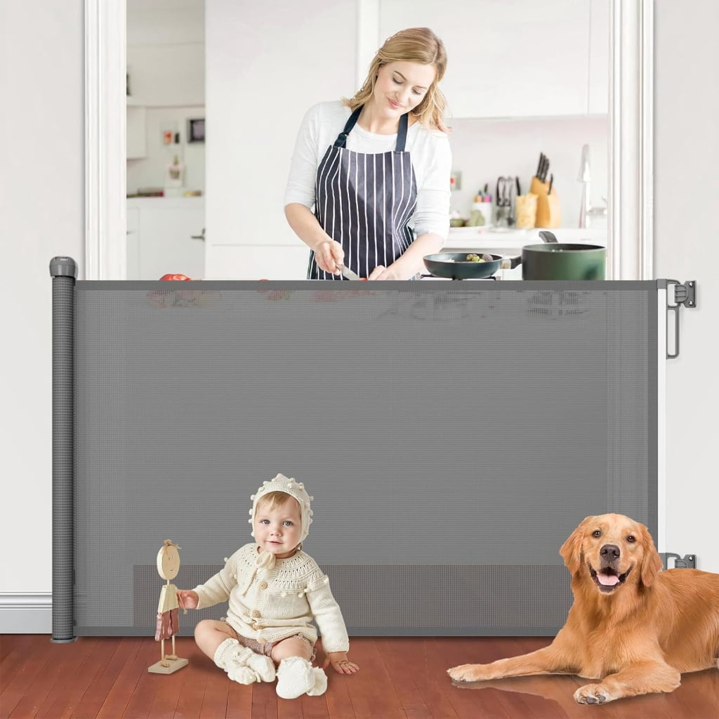 Expandable Pet Barrier Gate Adjustable Width 35 6cm To 145 6cm Needed Dog Gate For Home Doorways