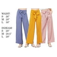 thumbnail image 2 of JED FASHION Women's High Waist Stripes Wide Leg Pants with Waist Tie, 2 of 2