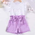 thumbnail image 6 of Girls Short Outfit Sets,Sleeveless Tank Top Summer Print Casual Round Neck Kids 2PC Outfit Sets Girls Summer Set 1-6 Years,5-6 Years, 6 of 6