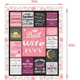 thumbnail image 3 of Mothers Day Blanket Gifts for Wife from Husband, to My Wife Blanket Birthday Gift Ideas Anniversary Romantic Gifts for Her Women, Birthday Gifts for Wife, Wife Gifts 60x50 Inches, 3 of 6
