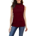 thumbnail image 2 of Augper Women's Soft Cotton Mock Turtleneck Shirt Baselayer Tops Underwear Shirt, 2 of 9