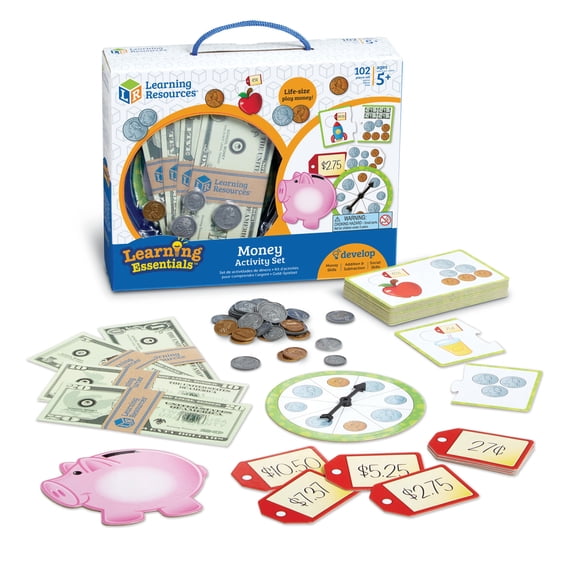 Learning Resources Money Activity Set for Kids, Includes Play Coins and Bills, Ages 5 and Up