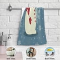 thumbnail image 5 of Happy Snowman Bird Hand Towels, Christmas Greeting Kitchen Towel Ultra Soft and Absorbent,Decorative Fingertip Face Towel for Bathroom Hotel, 2 PCS, 28.3"x 14.4", 5 of 6