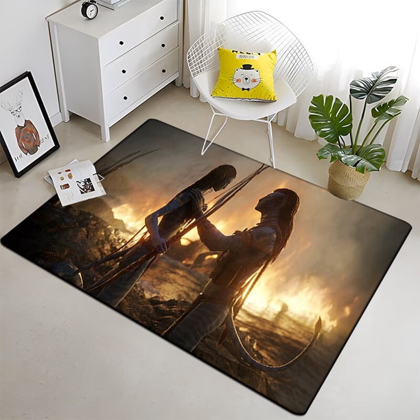 Hermosa alfombra de pintura de película Avatar para sala de estar, área grande, decoración suave negra para el hogar, Picnic bohemio5100x150cm (39x59 pulgadas)100x150cm (39x59 pulgadas) zhangyuxiang unisex