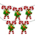 thumbnail image 2 of Northlight Candy Cane Christmas Light Set - Clear - 6' White Wire - 10ct, 2 of 6