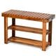 thumbnail image 5 of Banco Organizador de zapatos Costway de 3 niveles madera de acacia color teca, 5 of 5