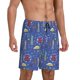 thumbnail image 2 of Balery New-York City Pantalones cortos de pijama de punto de algodón para hombre con cinturilla y bolsillos-Medium, 2 of 6