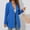 Blue, variant on Lisbinx Winter Coats for Women Clearance Sale, Women's Pure Color Fashion Lapel Button Long Sleeve Small Blazer Overcoat Tops Weekly Deals