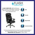 thumbnail image 4 of BizChair Big & Tall 400 lb. Rated High Back Black LeatherSoft Executive Ergonomic Office Chair with Silver Adjustable Arms, 4 of 12
