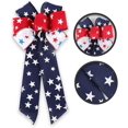 thumbnail image 2 of Nœuds Patriotiques Rouges et Bleus pour la Fête de l'Indépendance 3 Paquets 10x16 Pouces Étoiles du Drapeau Américain du 4 Juillet pour Couronnes Intérieures et Extérieures Décorations d'Arc (Noeuds Patriotiques-1), 2 of 6