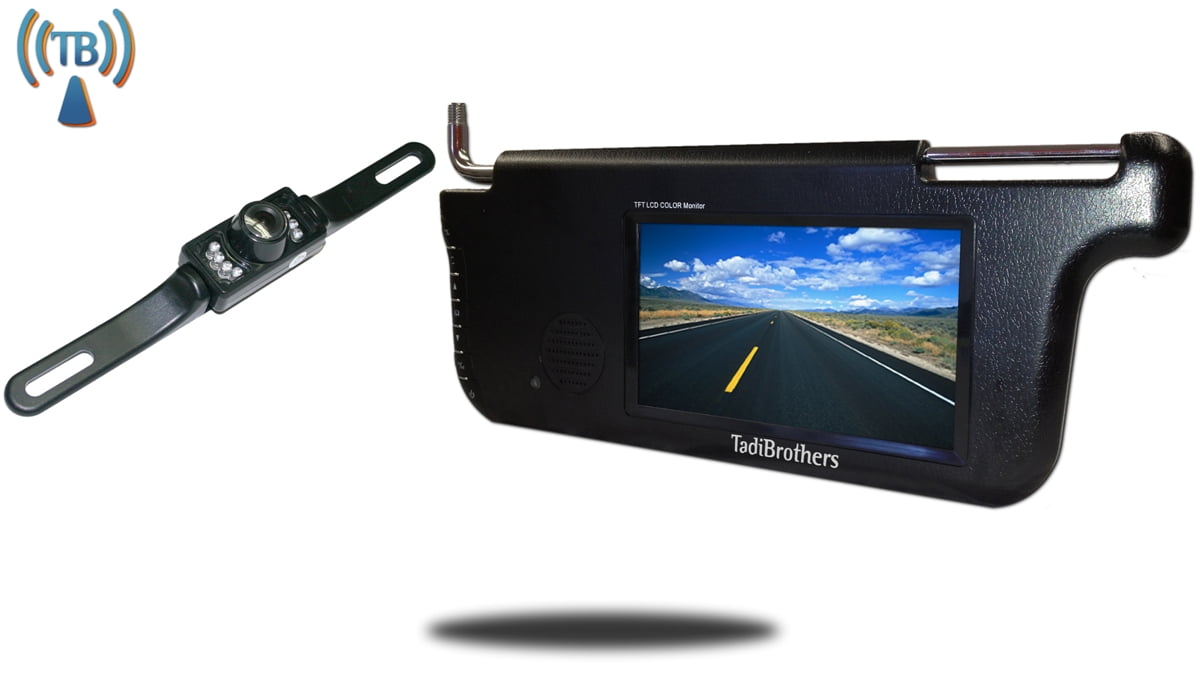 Tadibrothers 7 Inch Visor Monitor With CCD Black License Plate Frame ...