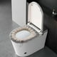 thumbnail image 3 of Asiento de inodoro doméstico reforzado con asa, Almohadilla universal para todas las estaciones, Gris Café, 3 of 6