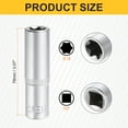 thumbnail image 2 of E-Torx Socket 1/2" Drive E18 External Torx Deep Socket CR-V 6 Point Star Socket, 2 of 7