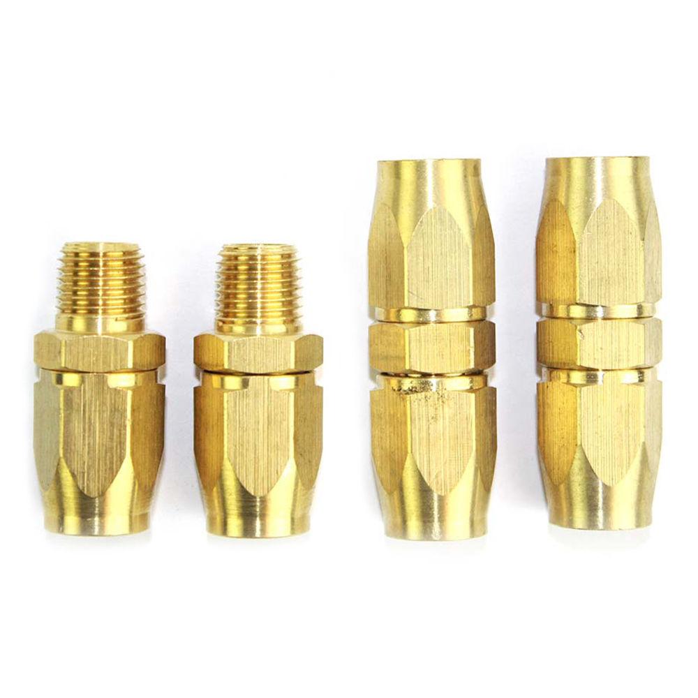 3/8" HU Tubing Hose Reusable End Brass Compression Fitting Kit