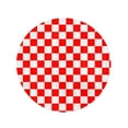 thumbnail image 2 of NUDECOR 60 inch Round Beach Towel Blanket Pattern Red and White Checkered Abstract Black Champion Championship Travel Circle Circular Towels Mat Tapestry Beach Throw, 2 of 2