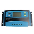 thumbnail image 1 of 1Pc 30A PWM Solar Charge Controller Solar Panel Charging Control With Monitor for LED Smart Lighing System (Sky-Blue), 1 of 8