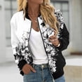 thumbnail image 1 of LOVZFMLL Vestes pour Femmes Sweat à Manches Longues avec Fermeture Éclair Veste Décontractée Tricotée Épaisse de Baseball, 1 of 5