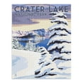 thumbnail image 2 of Crater Lake National Park, Oregon, Winter Scene, Painterly Series (1000 Piece Puzzle, Size 19x27, Challenging Jigsaw Puzzle for Adults and Family, Made in USA), 2 of 4