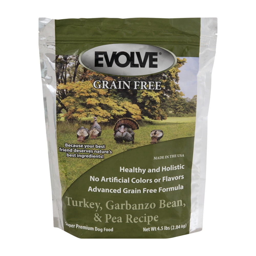 Evolve Grain Free Turkey, Garbanzo Bean and Pea Dog Food, 4 lbs