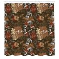 thumbnail image 3 of Ambesonne Modern Shower Curtain, European Coffee Culture, 69"Wx84"L, Caramel Brown Redwood, 3 of 5