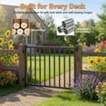 thumbnail image 7 of Queroig 4ft.W Deck Gate Kit for 36in.H Railing, Cuttable Fence Door with Black Textured Powder-Coat Finish, Outdoor Gate Kit with Latch and Auto-Closing Hinge for Deck, Patio, Garden, Yard, Porch, 7 of 7