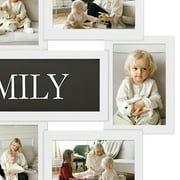 8 Opening Family Picture Frame Gallery Collage Wall Hanging Photo Frame for 6 x 4 Photo White
