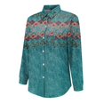 thumbnail image 6 of kaondbfi Women Cotton Shirt Printed Fashion Button Down Shirts Casual Tops Long Sleeve Blouse Womens Fashion Summer Essentials Clothing, 6 of 7