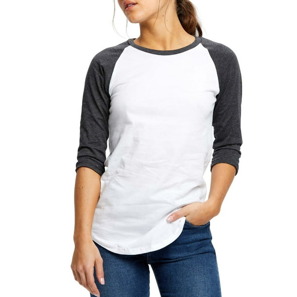 US Blanks US Blanks Juniors' 3/4" Raglan Sleeve Baseball TShirt