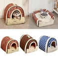 thumbnail image 1 of SPRING PARK Modern Pet Dog Cat Portable House Puppy Folding Kennel Nest Bed Warm Cushion, 1 of 7