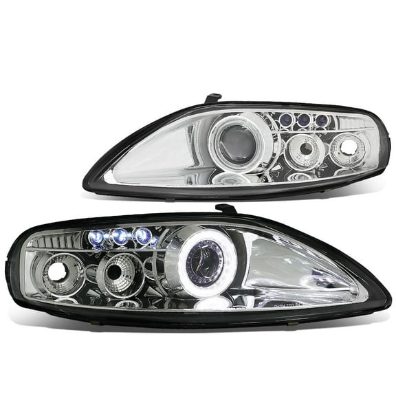 DNA Motoring For 92-00 Lexus SC300 SC400 LED DRL Halo Projector Headlight Lamp Pair JDM Chrome