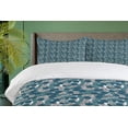 thumbnail image 4 of Ambesonne Botanical Duvet Cover Set, Doodle with Streaks, 2-Calking, Petrol Blue Pale Taupe, 4 of 7