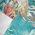 thumbnail image 4 of Window Valance for Kitchen,Ocean Turtle Fish Colorful Coral Rod Pocket Curtain Valances Short Curtains Drapes Panel,Teal Sea Water Window Treatment Topper for Living Room Bathroom Bedroom Home Decor, 4 of 9