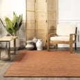 thumbnail image 6 of nuLOOM Elfriede Farmhouse Jute Blend Area Rug, 5' x 8', Orange, 6 of 9