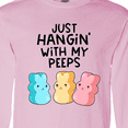 thumbnail image 4 of Inktastic Easter Just Hangin' with My Peeps Long Sleeve T-Shirt, 4 of 5