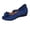 Blue, variant on Women's Bowknot Dress Shoes Ballet Low Wedge Heels Pointed Toe Slip On Comfortable Casual Mary Jane Shoes Dressy Women Office Work Suede Elastic Strap Low Top Walking Wedges Footwear